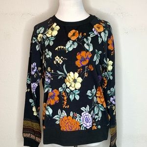 Johnny Was Womens Golden Spring Raglan Crew Sweater